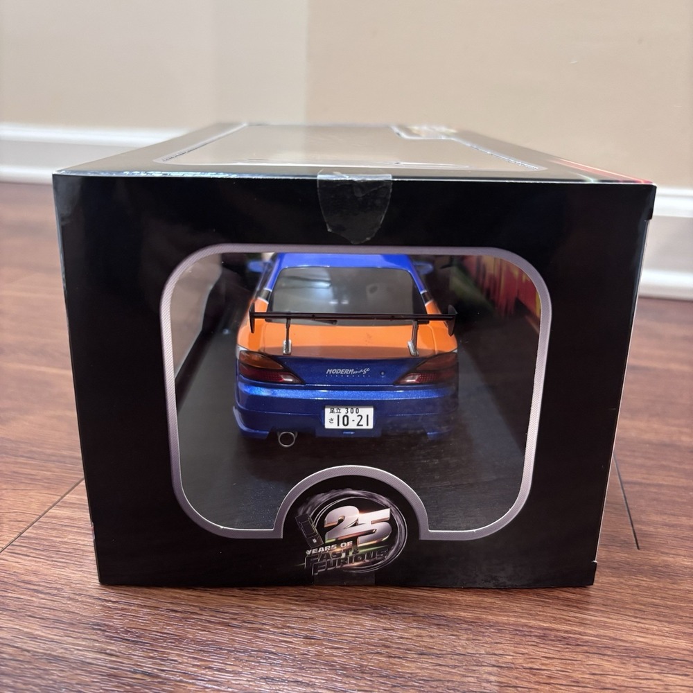 Jada Fast & Furious 1:18 Nissan Silvia Tokyo drift Diecast Blue/Orange New - Picture 2 of 7